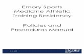 Emory Sports Medicine Athletic Training Residency Policies and ...€¦ · Medicine Athletic Training Residency Policies and Procedures Manual. 1 01.18.2020 Educational Goals, Objectives,