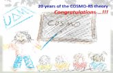 20 years of the COSMO-RS theory Congratulations · Conceptual design of unit operations to separate aromatic hydrocarbons from naphtha using ionic liquids. COSMO-based process simulations