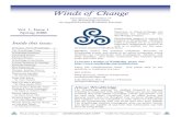 Winds of Change - Windbridge Research Center...Winds of Change Vol. 1, Issue 1 COMPLIMENTARY COPY ©2008 The Windbridge Institute Page 2 Applied Research in Human Potential and is