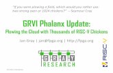 GRVI Phalanx Update - RISC-V · 2017-12-08 · 1680 Core GRVI Phalanx Statistics 7th RISC-V Workshop 14 Resource Use Util. % Logical nets 3.2 M - Routable nets 1.8 M - CLB LUTs 795