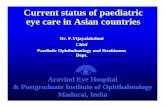 Current status of paediatric eye care iAi tiin Asian countriesa2zorg/pdf/Regional Trends - Asia.pdf · eye care iAi tiin Asian countries Dr. P.Vijayalakshmi Chief Paediatic Ophthalmology