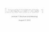 Lecture 7: Structure and Meaning August 27, 2012byronahn.com/teaching/su12-ling1/lectures/Ling1-Lecture7.pdf · Lecture 7: Structure and Meaning Brieﬂy: Syntactic Typology Principles