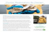 Oyster Restoration By Design - The Nature …THE GOAL: The Restoration by Design project will enable The Nature Conservancy and our Great Bay habitat restoration and resource management
