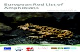 European Red List of Amphibians - International Union for ... · the three orders of amphibians existing in the world are present in Europe: the anurans (frogs and toads) and the