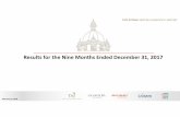 Results for the Nine Months Ended December 31, 2017 - Taj Hotels · 2020-03-31 · For 9 months Ended December 31, 2017 ₹ / Crores Q3 9 Months 2017/18 2016/17 2017/18 2016/17 Exchange