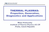 THERMAL PLASMAS: Properties, Generation, Diagnostics and ...indico.ictp.it/event/a04318/session/27/contribution/20/material/0/0.pdf · OUTLINE ¾Thermal plasma and non-thermal plasma