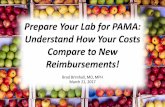 Prepare Your Lab for PAMA: Understand How Your Costs ... · PAMA Payment Target & Reduction Limits •Weighted median of private payer payments sets target payment (beginning 2018)