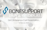 Q4 Conference Call Presentation - Bonesupport · the synthetic bone graft substitute market driven by our antibiotic eluting products • Driving penetration into other treatment