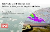 USACE Civil Works and Military Programs Opportunities · USACE UAS in support of Mississippi River Flooding BLUF: Over 40 UAS missions since 30 December have given the Mississippi