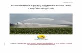 Recommendations of the Best Management Practice (BMP ... · Recommendations of the Best Management Practice (BMP) Expert Panel for Cropland Irrigation Version: ... approved Best Management