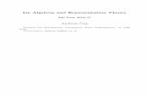Lie Algebras and Representation Theorybrusso/AndreasCap102pp.pdf · The aim of this course is to develop the basic general theory of Lie algebras to give a rst insight into the basics