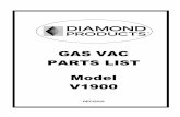 GAS VAC PARTS LIST Model V1900marketing.diamondproducts.com.ethode.com/media/lanot/attachme… · NEW FILTER APPLICATIONS . New filters will flow noticeable dust for the first 10