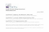 Cell-Free Expression Handbook - Arbor Biosciences · 2019-11-07 · Cell-Free Expression Handbook June 2019 myTXTL® Sigma 70 Master Mix Kit For in vitro gene expression from circular