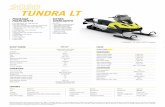 TUNDRA LT - Ski-Doo · 2020-05-14 · TUNDRA LT • Running boards with large openings • ™UX RE- V platform • ™SC -5U articulating rear suspension with locking mechanism on