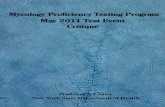 Mycology Proficiency Testing Program - Wadsworth Center · during the preceding three years. The score in each event is established by total number of correct responses submitted