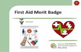 First Aid Merit Badge · 2019-05-12 · First Aid . The Goals of First Aid • Protect a person who is injured or ill from further harm. • Stop life-threatening medical emergencies.