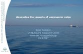Assessing the impacts of underwater noise - Courses...Assessing the impacts of underwater noise Eeva Sairanen SYKE Marine Research Centre ... Principles of marine bioacoustics (pp.