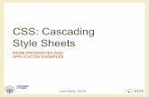 CSS: Cascading Style Sheets - polito.it · CSS: Cascading Style Sheets MORE PROPERTIES AND APPLICATION EXAMPLES Laura Farinetti - DAUIN. Summary •More CSS properties –Colors and