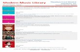 Modern Music Library Theodore Front Musical Literature, Inc.€¦ · Modern Music Library Theodore Front Musical Literature, Inc. Musical Theatre - Scores Essential Collection Updates