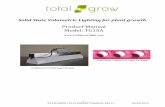 Product Manual Model: TG15A...Incredible uniformity of light distribution over the plant grow area, eliminating hot and cold spots that inhibit uniform growth. Designed to produce