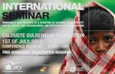 INTERNATIONAL SEMINAR - WordPress.com€¦ · international seminar immigrants and refugees in a situation of extreme vulnerability: calouste gulbenkian foundation 1st of july, 2013