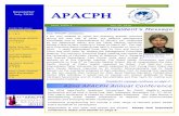 Newsletter July 2010 APACPH · APACPH Newsletter July 2010 Bali Conference Registration is now open! Important Dates: Abstract submissions due date August 15, 2010 Abstract acceptance