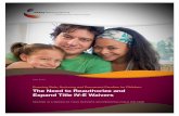 Ensuring Safe, Nurturing and Permanent Families …Ensuring Safe, Nurturing and Permanent Families for Children: The Need to Reauthorize and Expand Title IV-E Waivers SECOND IN A SErIES