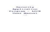 Security Application Program - LOCK User Manual · Security Application Program - LOCK User Manual v1.00 . LOCKv100 page 1 ... The security application program – LOCK will be stored