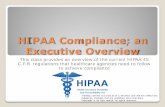 HIPAA Compliance; an Executive Overview · HIPAA Compliance; an Executive Overview . This class provides an overview of the current HIPAA 45 C.F.R. regulations that healthcare agencies