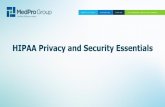 HIPAA Privacy and Security Essentials - MedPro Group · 5 Definitions and acronyms Breach Impermissible use or disclosure of PHI that compromises the security or privacy of the PHI