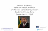 Member of Parliament’s - Julian J. Robinson · 2020-02-25 · (L-R) Cllr Andrew Swaby, Mrs. Pauline Blair (CDF Office), MP Robinson, Cllr Kari Douglas CDF consultation at Christ