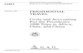 NSIAD-99-164 Presidential Travel: Costs and Accounting for ...Report to Congressional Requesters September 1999 PRESIDENTIAL TRAVEL Costs and Accounting For the President’s 1998