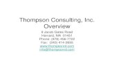 Thompson Consulting, Inc. Overvie Consulting, Inc overview.pdfThompson Consulting, Inc. Overview 6 issued May 9, 2000 4. Marc T. Thompson and Martin F. Schlecht, “Laser Diode Driver