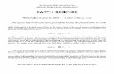 EARTH SCIENCE - Regents Examinations · 2018-05-10 · The University of the State of New York REGENTS HIGH SCHOOL EXAMINATION EARTH SCIENCE Wednesday, August 16, 2000 — 12:30 to