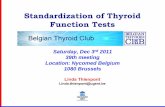 Standardization of Thyroid Function Tests · RMS for free thyroid hormones: accomplished References Thienpont et al. Measurement of free thyroxine in laboratory medicine – Proposal
