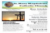St. Mary Magdalene Catholic Church · 2019-09-19 · ** YOUTH MINISTRY ONTA T ** MICHELLE OVERMEYER 903.894.7647 Michelle.Overmeyer@stmarymagdaleneflint.org GRADUATION IS COMING!
