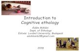 Introduction to Cognitive ethologyetologia.elte.hu/file/statikus/01_Cognitiveethol1_2018_PhD_MA.pdf · 1. Understanding the biology of animal behaviour (evolution, genetics, physiology,