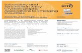 Laboratory and Synchrotron X-ray Crystallography ...indico.ictp.it/event/8243/material/poster/0.pdf · Synchrotron X-ray Crystallography: Applications to Emerging Countries A limited