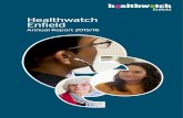 Healthwatch Enfield · 2017-06-13 · Enfield Annual Report 2015/16. ... whom we welcomed to Healthwatch Enfield in April 2016. In 2016-17, we will continue to develop our ... health