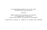 COMMONWEALTH OF PENNSYLVANIA COMMONWEALTH OF PENNSYLVANIA AND PENNSYLVANIA … · 2018-07-18 · commonwealth of pennsylvania and pennsylvania state correc-tions officers association