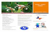 HOE! HOE! HOE! IssueHOE! HOE! HOE! | Issue # 4 7. Consider choosing only native wildflowers for your garden. Easy-to-grow species to look for are: Salvia coccinea (tropical sage),