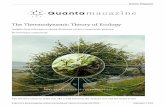The Thermodynamic Theory of Ecology · Quanta Magazine  September 3, 2014 The Thermodynamic Theory of Ecology