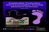 Sustainable Production and Consumption Framing Research ... ... Sustainable Production and Consumption
