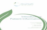 Handout - Introductory Patient Information...Introductory Patient Information 2716 Old Rosebud Rd Suite 230 Lexington, KY 40509 (859) 554-0485 fax (859) 203-0484 theomnihealth.com