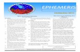 EPHEMERISephemeris.sjaa.net/1111/EphNov11.pdf7:00 p.m. The topic: Amateur telescope making, why, how and where. With members of the Chabot Science Center’s Telescope Maker’s Workshop.