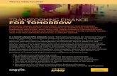 Transforming finance for tomorrow - KPMG · ARGYLE WEBCAST BRIEF In a recent Argyle/CFO webcast, titled “Transforming Finance for Tomorrow,” expert panelists discussed how business