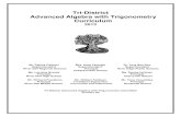 Tri-District Advanced Algebra with Trigonometry Curriculum · Advanced Algebra with Trigonometry Curriculum APPROVED June 2013 ADVANCED ALGEBRA WITH TRIGONOMETRY CURRICULUM UNIT 1: