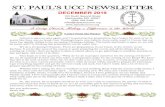 ST. PAUL’S UCC NEWSLETTER - storage.cloversites.comstorage.cloversites.com/stpaulsunitedchurchofchrist1/documents... · (2016) Fourth in the series (2017) Fifth in the series (2018)