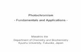 Photochromism - Fundamentals and Applications · Photochromism - Fundamentals and Applications - Department of Chemistry and Biochemistry Kyushu University, Fukuoka, Japan. Photon