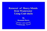 Removal of Heavy Metals - Lamar University · Removal of Heavy Metals from Wastewater Using Crab shells By Kenneth Dorris. Water Pollution Some Sources of water pollution Include
